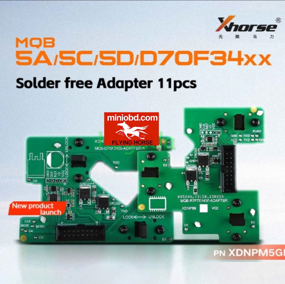 11pcs/set XHORSE XDNPM5GL MQB SA/SC/SD/D70F34XX Solder free Adapter used with KEY TOOL PLUS and MULTI-PROG