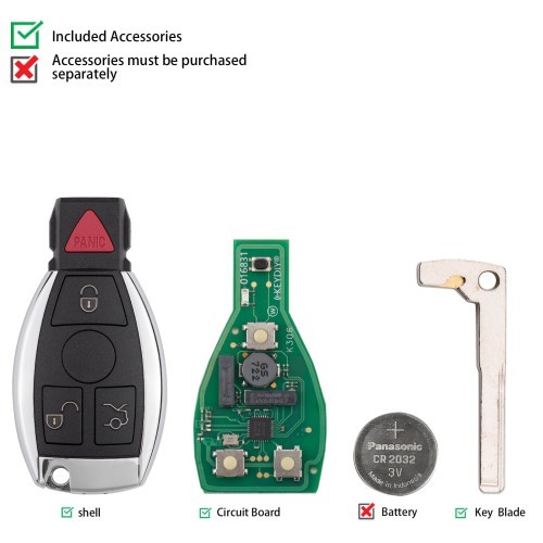 (5PCS/LOT)KEYDIY KD ZB31 Universal Smart Remote Key 3+1 Buttons for Benz Type