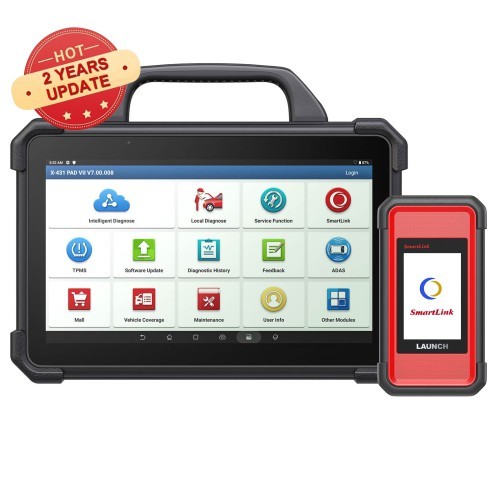 Launch X431 PAD VII Pad 7 Elite with SmartLink C Supports ADAS, Topology Mapping, 60 Service Functions, TPMS, Online Programming with Free CRP123X