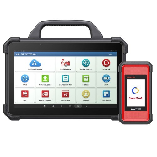 Launch X431 PAD VII Pad 7 Elite with SmartLink C Supports ADAS, Topology Mapping, 60 Service Functions, TPMS, Online Programming with Free CRP123X