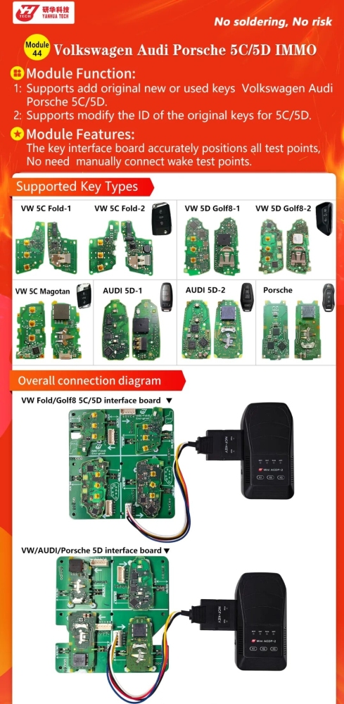Yanhua ACDP Module44 VW/AUDI/Porsche 5C/5D Key Programming Module with Software License