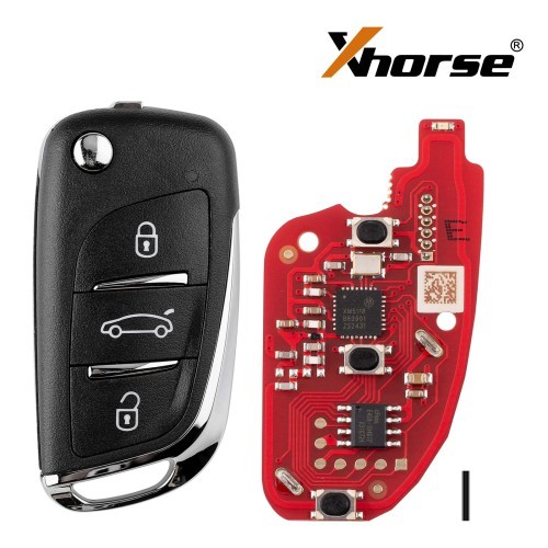 2026 Xhorse XKDS20EN 2nd Generation Wire Remote Key DS Style 3 Buttons 5pcs/lot
