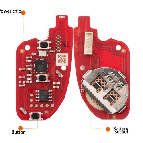 2026 Xhorse XKDS20EN 2nd Generation Wire Remote Key DS Style 3 Buttons 5pcs/lot