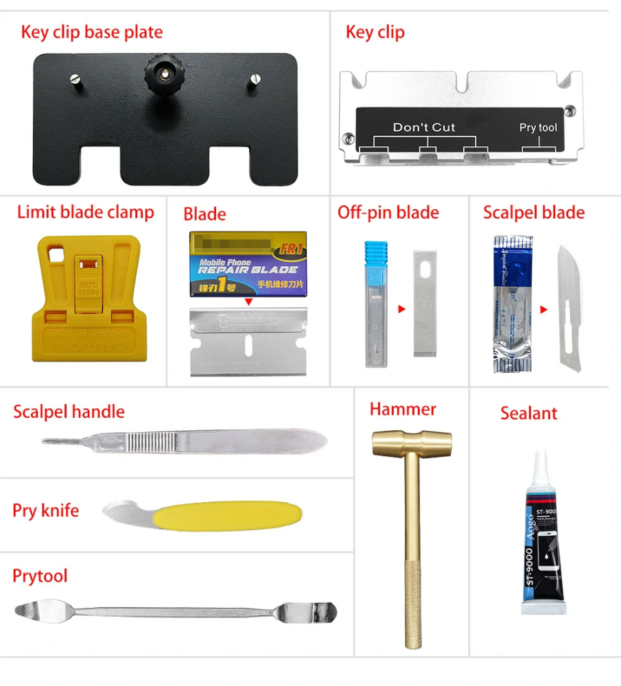Yanhua Btool BCP Key Cutting Kits Used For BMW BCP Key Inner Shell disassembly