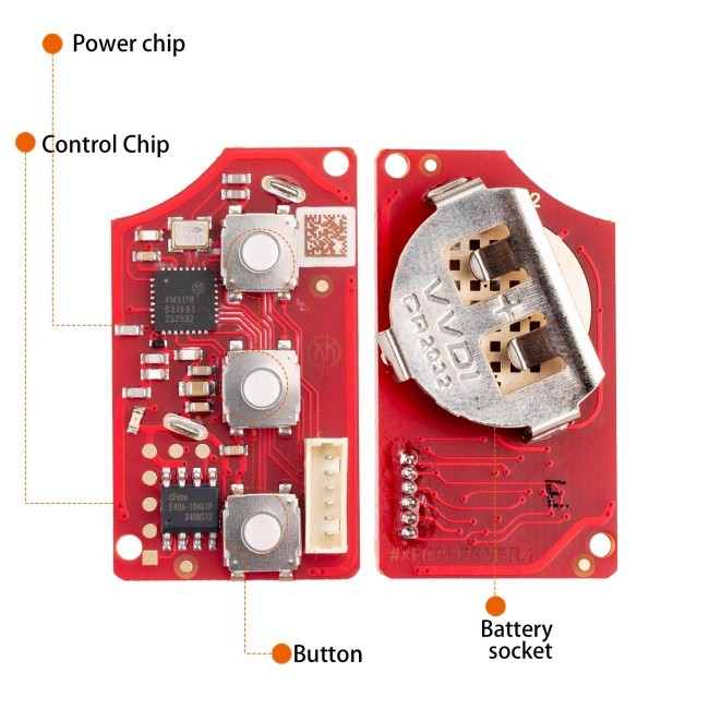 （5PCS/LOT）XHORSE XKB512EN B5 Style 3 Buttons Second Generation Wired Remote Key