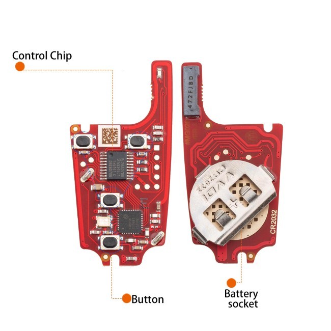 (5PCS/LOT)Xhorse XNBU21EN Second Generation GM Flip Type 4 Buttons Universal Wireless Remote Key