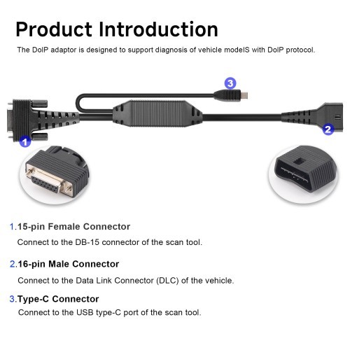 LAUNCH DOIP Cable for CRP123X/ E/ I V3 , CRP 129X/E/I V3, CPR 129 PLUS V3