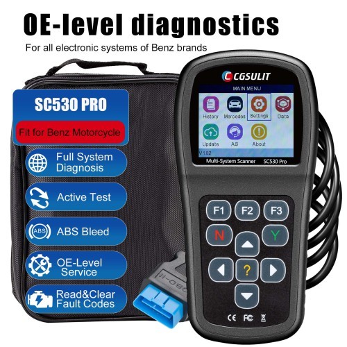CGDI SC530 Pro OBD2 Scanner Bi-directional Scan Tool with Full System Diagnosis for Brand Benz