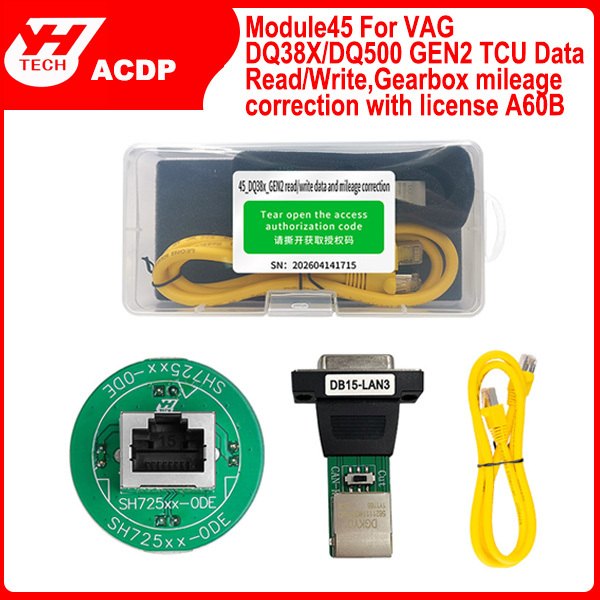 Yanhua ACDP Module45 For VAG DQ38x_GEN2 read/write data and mileage correction with A60B license