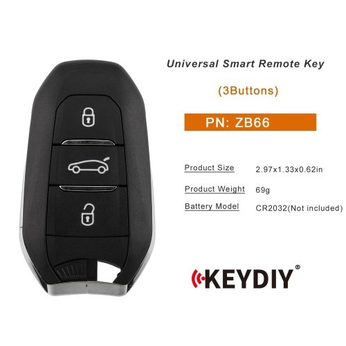 2026 KEYDIY ZB66 Smart Remote for Peugeot/Citroen Style