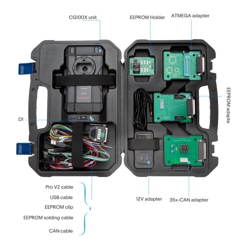 CGDI CG100X V1.7.2.0 Smart Programmer for Airbag Reset Mileage Adjustment and Chip Reading with Free D1 Adapter Supports MQB 5A 5C 5D Clusters