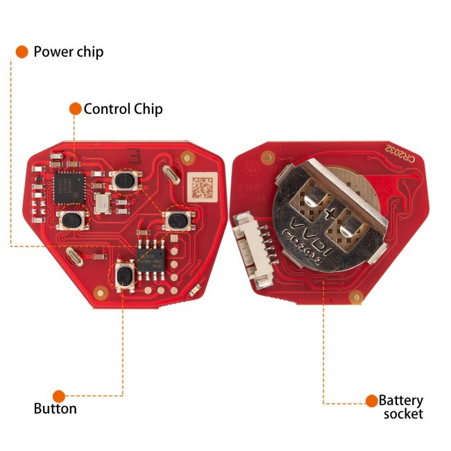 5PCS/LOT [V2 Version]Xhorse XKTO22EN Toyota Model (bar-4 keys-triangle) 2nd Generation Wired Remote Universal Key