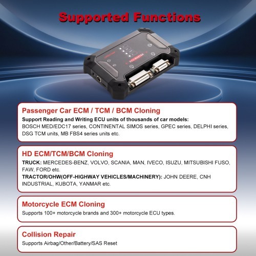 OBDSTAR ECU MASTER Full Version( A+B+C+D)PC Based ECU Flasher for Passenger Car EV Motorcycle and HD (ECM/ TCM/ BCM)