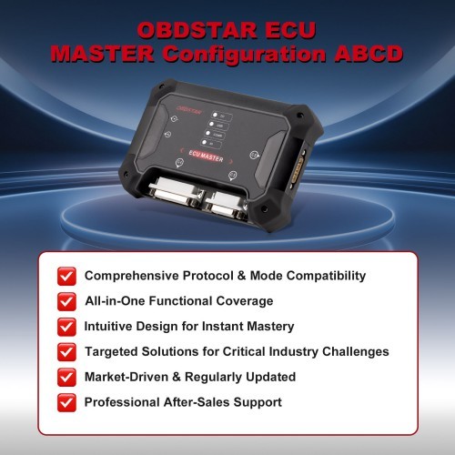 OBDSTAR ECU MASTER Full Version( A+B+C+D)PC Based ECU Flasher for Passenger Car EV Motorcycle and HD (ECM/ TCM/ BCM)