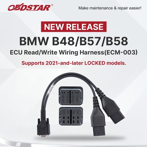 2026 OBDSTAR BMW B48/B57/B58 ECU Read/Write Wiring Harness (ECM-003) Supports 2021-and-later Locked Models Work with G3/ DC706/ ECU Master