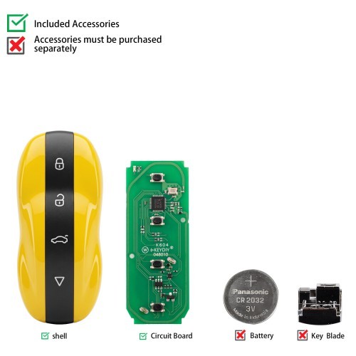 5PCS/ Lot Keydiy ZB71-4 Smart Key Amber Yellow for 46 47 48 49 4A MQB48 5C Chip Types