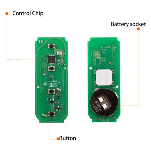 5PCS/ Lot Keydiy ZB71-4 Smart Key Amber Yellow for 46 47 48 49 4A MQB48 5C Chip Types