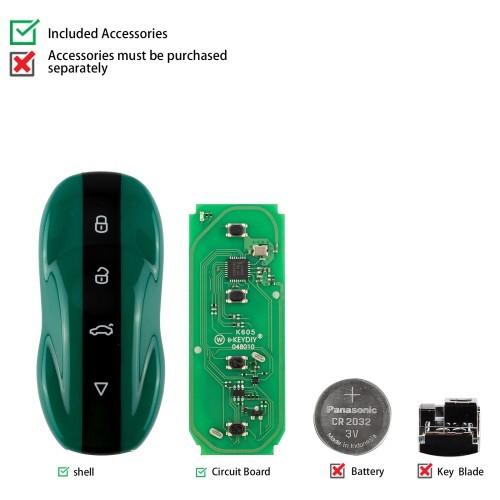 2026 New KEYDIY ZB71-4 Smart Key Black Jade Green 4 Buttons