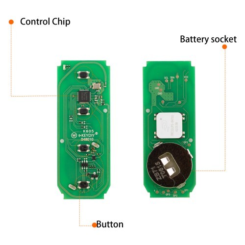 2026 New KEYDIY ZB71-4 Smart Key Black Jade Green 4 Buttons