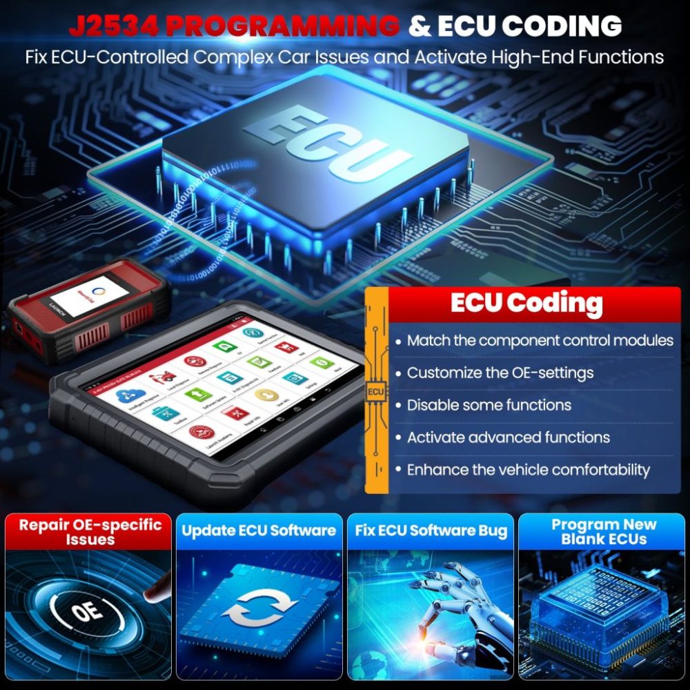 Global Version 2 Years Update LAUNCH X431 PRO3S+ Elite with SmartLink 2.0 VCI Supports Topology, J2534 Programming, Active Test, ECU Coding, 50+ Reset Functions