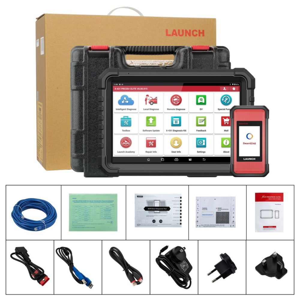 Global Version 2 Years Update LAUNCH X431 PRO3S+ Elite with SmartLink 2.0 VCI Supports Topology, J2534 Programming, Active Test, ECU Coding, 50+ Reset Functions