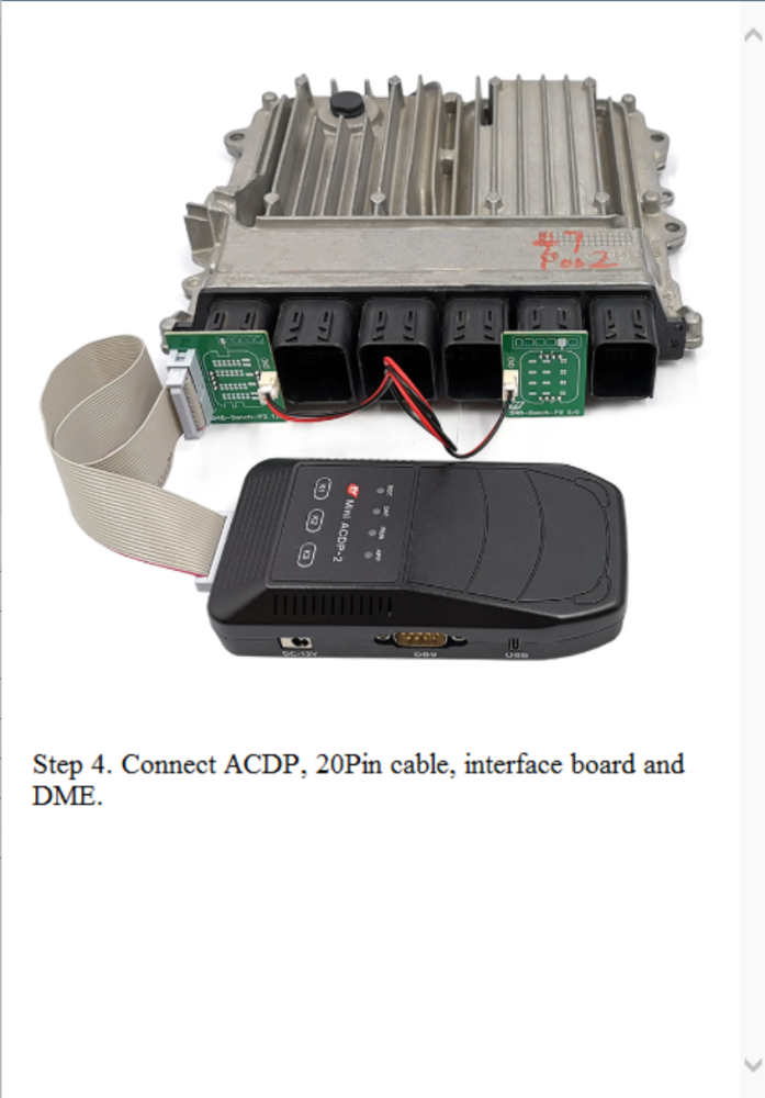 Yanhua ACDP BMW Locked B48/B58 DME Data Read/Write Software License A520 Work With B48 Interface Board