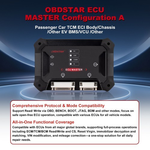 OBDSTAR ECU Master Configuration A for Passenger Car and EV Car TCM ECM BCM BMS VCU