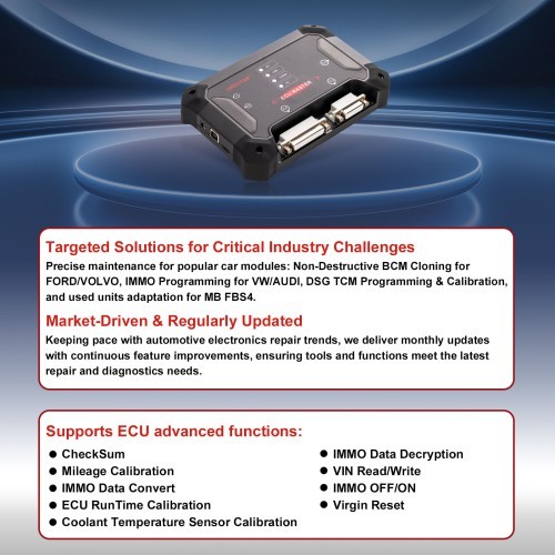 OBDSTAR ECU Master Configuration A for Passenger Car and EV Car TCM ECM BCM BMS VCU