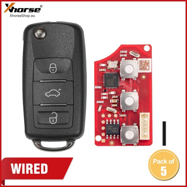 5PCS/Lot XHORSE XKB520EN Second Generation Wired Remote, Supports Wireless Programming
