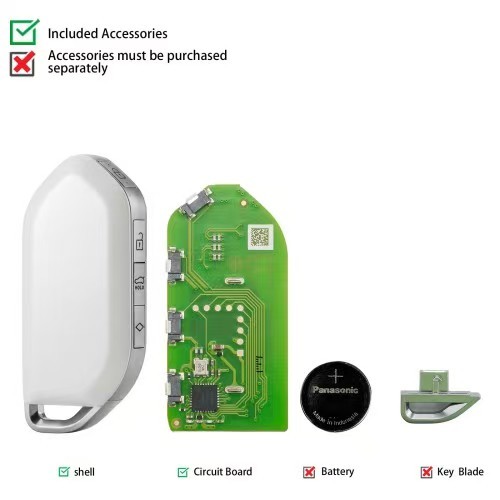5PCS/LOT  Xhorse XSKA85EN XM38 Smart Key for QI.Y EV Type Pearl White 4 Buttons