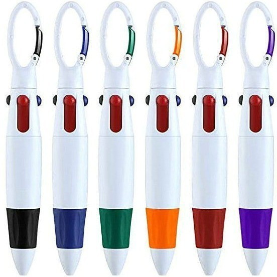 4-Color Carabiners Note-Taking Pen