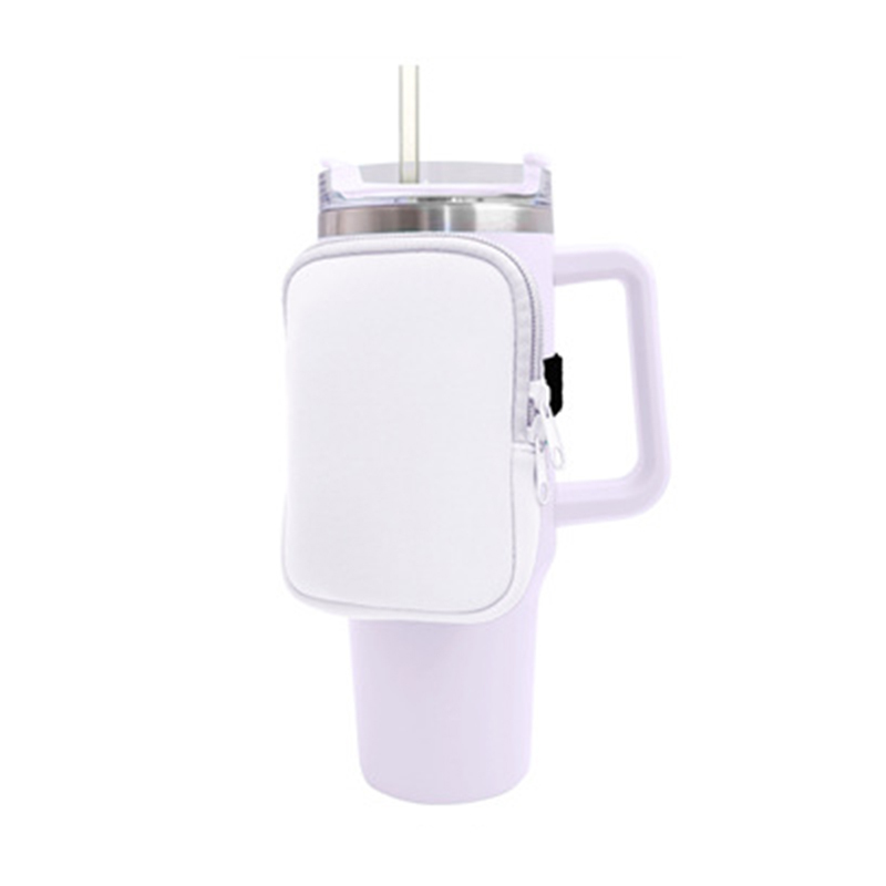 Single Pocket Water Cup Belt Bag Purse With Strap