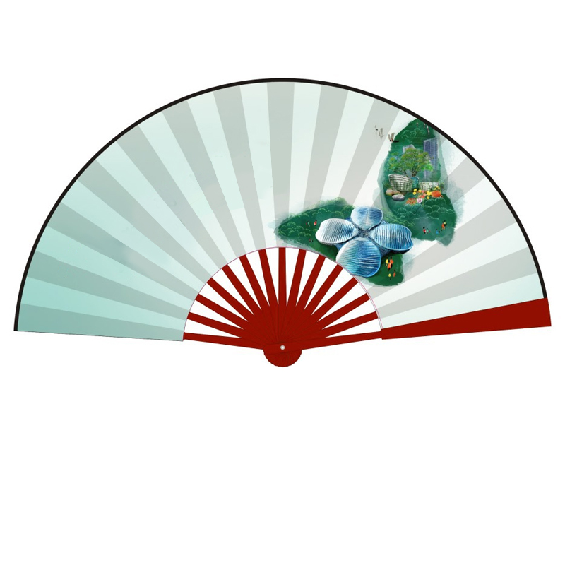 Folding Kung Fu Silk Hand Fan