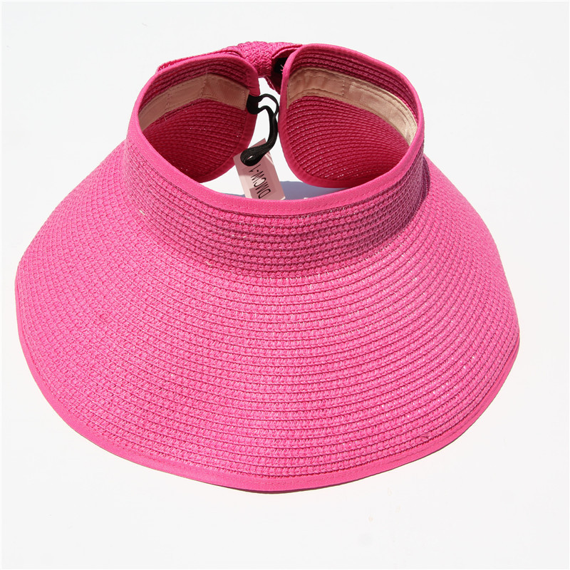 Open Top Wide Brim Sun Straw Hat