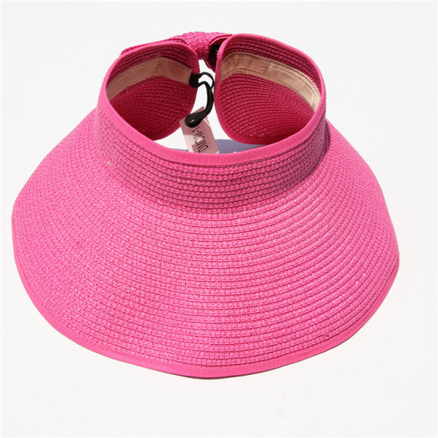 Open Top Wide Brim Sun Straw Hat