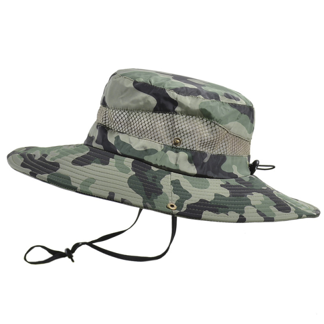 Wide Brim Camo Sun Hat