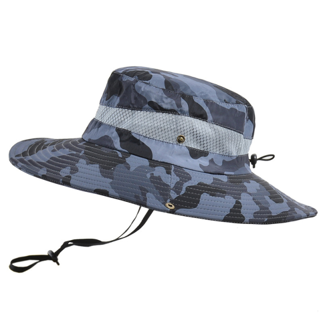 Wide Brim Camo Sun Hat
