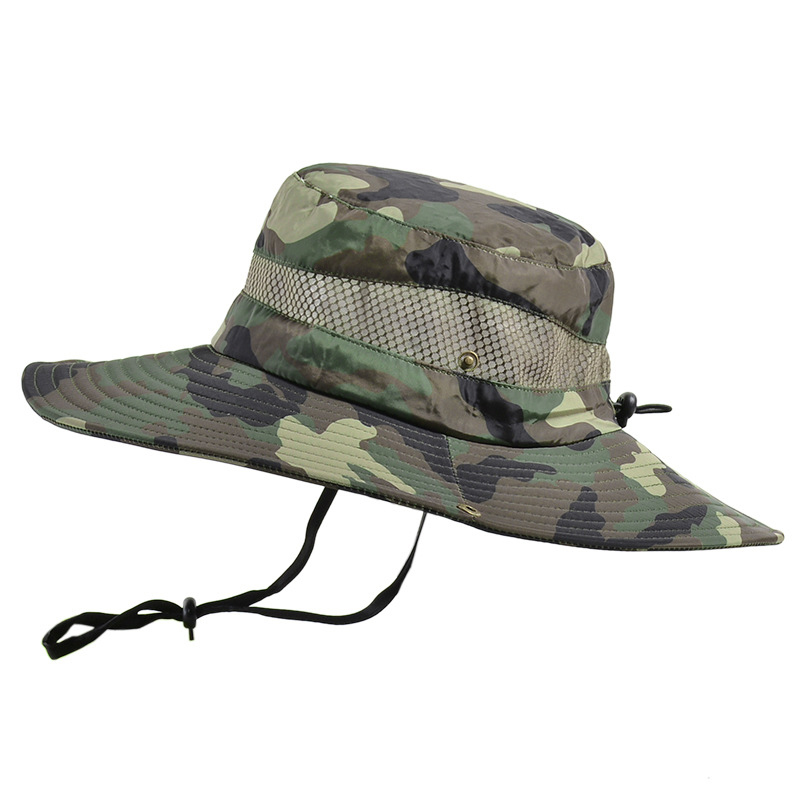 Wide Brim Camo Sun Hat