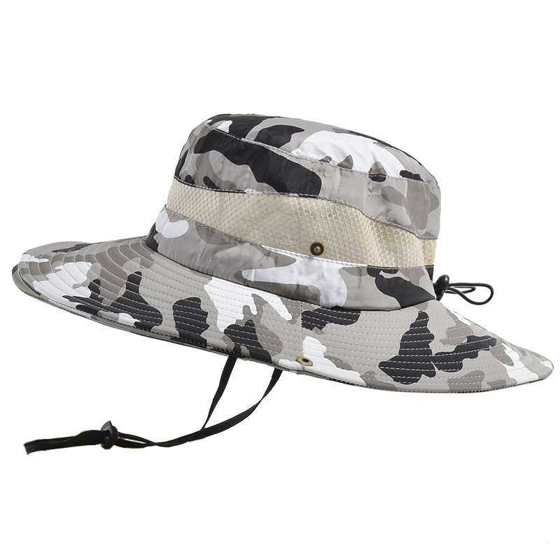 Wide Brim Camo Sun Hat