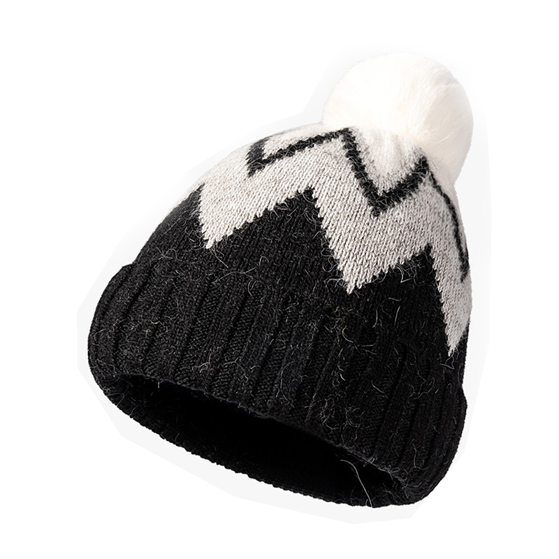 Pom-Pom Knitted Beanie Hat