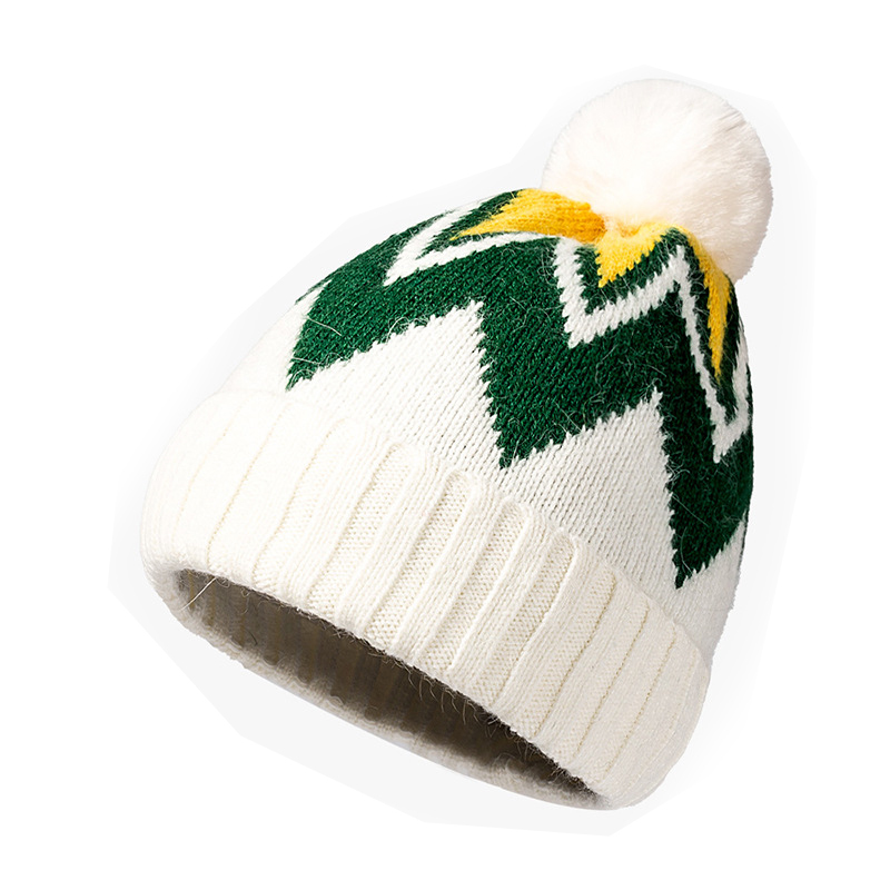 Pom-Pom Knitted Beanie Hat