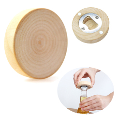 Wooden Bottle Opener Fridge Magnet