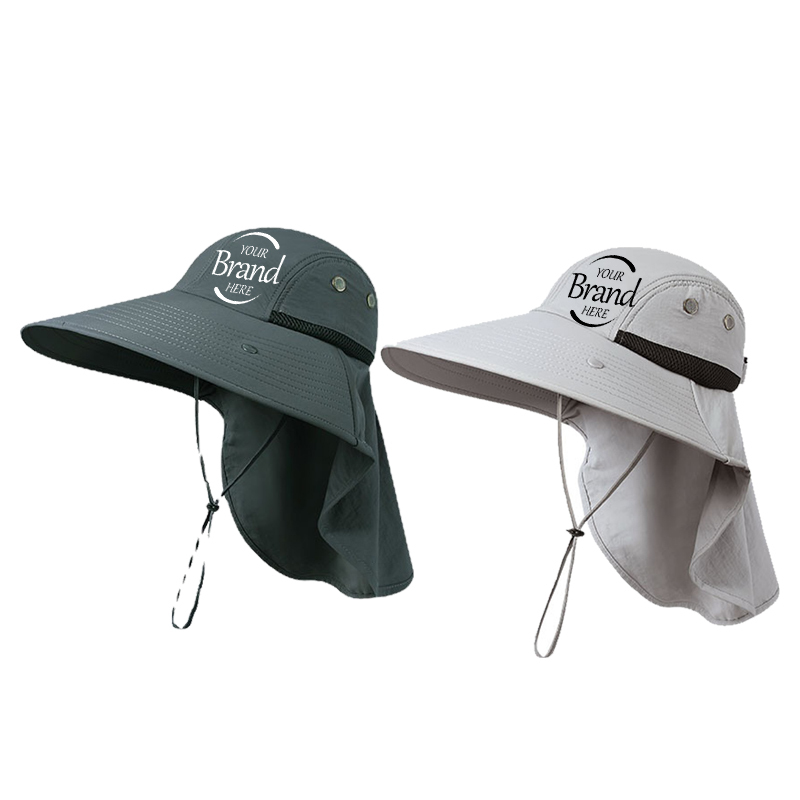 Wide Brim Sun Beach Hat With Neck Flap