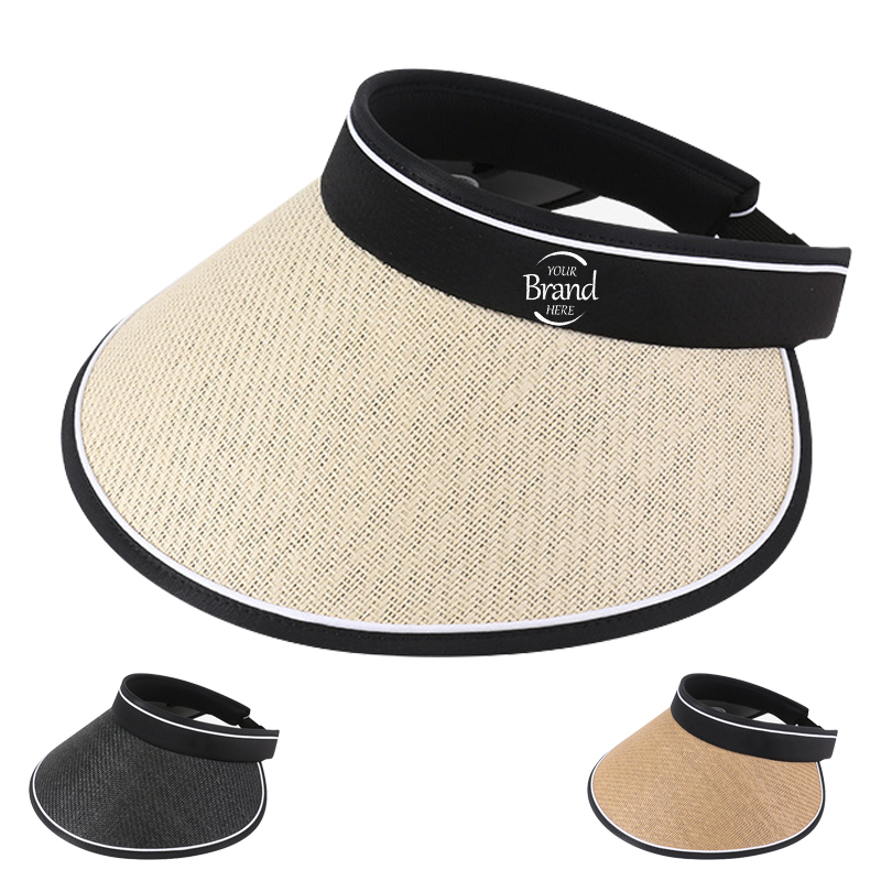 Wide Brim Open Top Roll-Up Sun Straw Hat