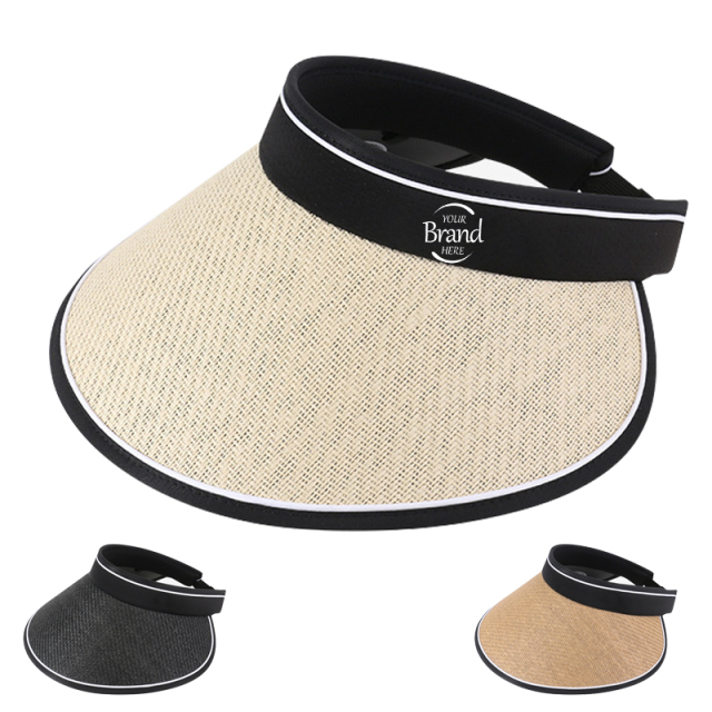 Wide Brim Open Top Roll-Up Sun Straw Hat