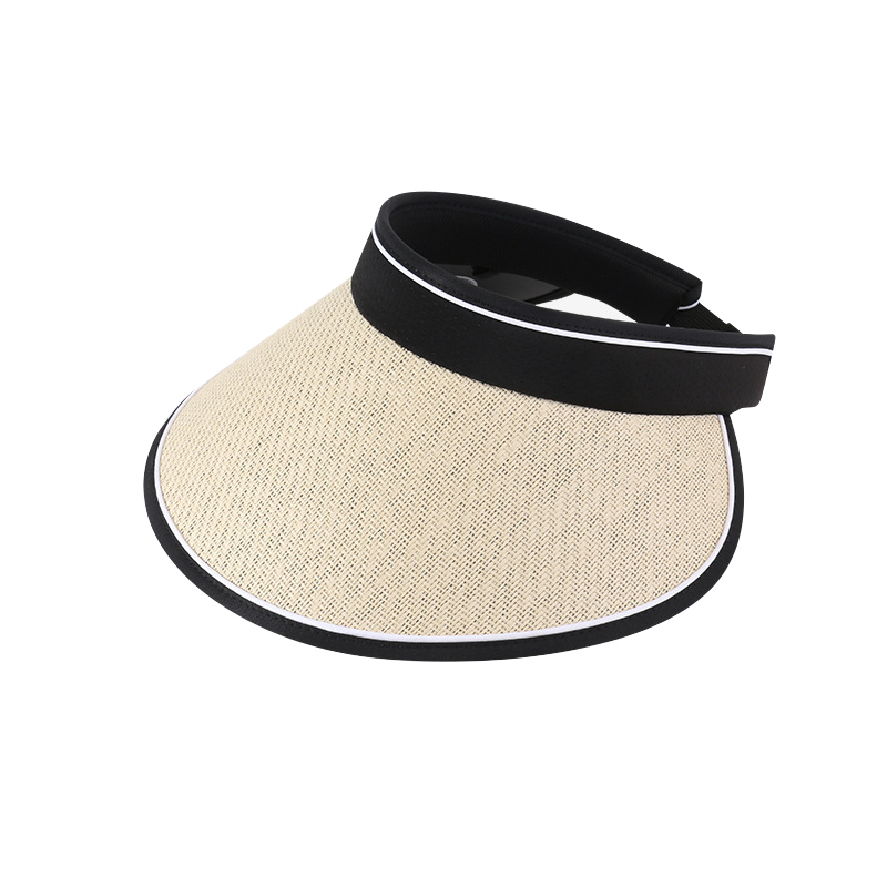 Wide Brim Open Top Roll-Up Sun Straw Hat