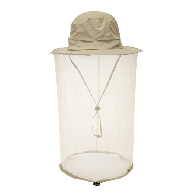 Nylon Sun Bucket Hat With Net