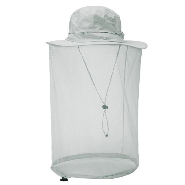 Nylon Sun Bucket Hat With Net