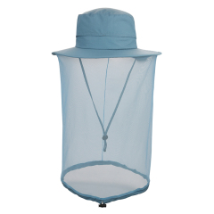Nylon Sun Bucket Hat With Net
