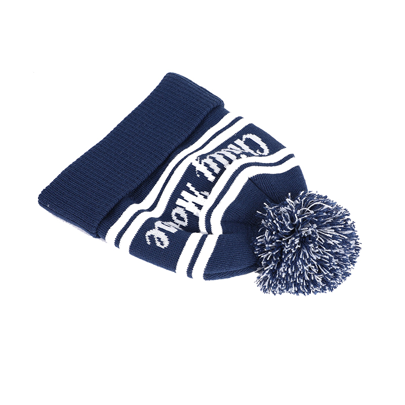 Jacquard Pom Knitted Beanie Hat